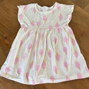 Hanna Anderson Pink and White Cotton Candy Dress size 2